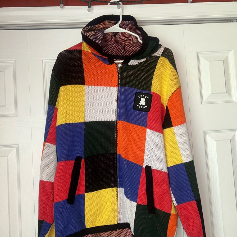 Teddy Fresh Multi-Color Zip Up Sweater